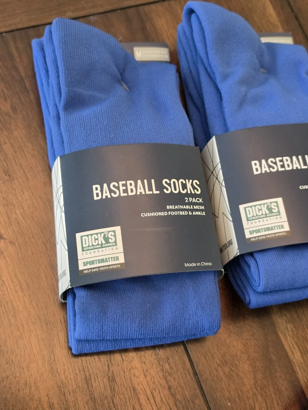 Dick’s Sporting Goods Baseball Socks 2 Pack Royal Blue Youth Shoe Size 4-8 New 3